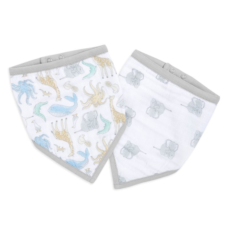 essentials cotton muslin bandana bib natural history 2pack EBNC20012 1