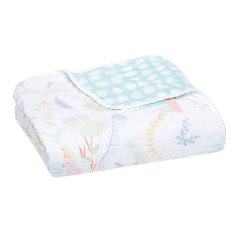 essentials cotton muslin blanket tropicalia EMBC10015 1