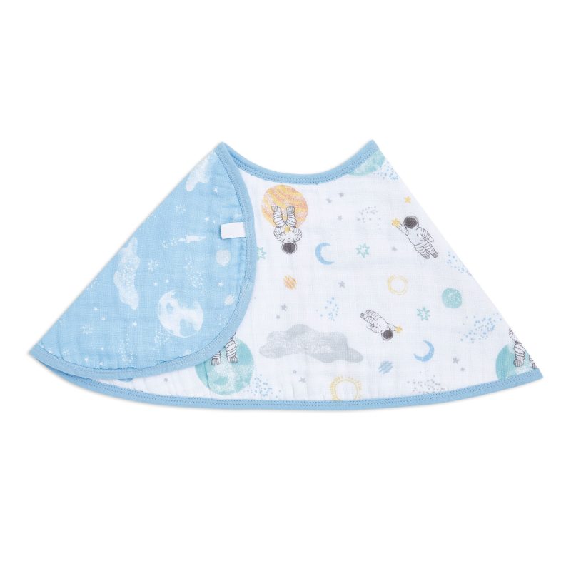 essentials cotton muslin burpy bib space explorers single EBBC10018 1