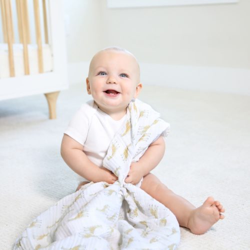 essentials cotton muslin swaddle natural history 4pack ESWC40014 4