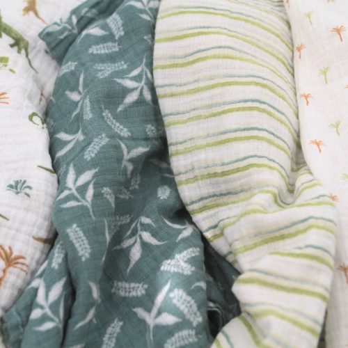 eswc40030 0 baby cotton muslin swaddle 4pk dino jungle uncropped