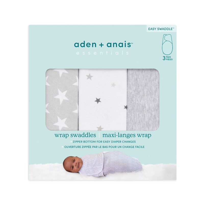 ewsk30012 5 essentials cotton baby wrap swaddles twinkle 3pk