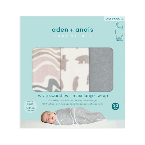 ewsm30005 2 easy swaddle wrap velboa little woods 3pack