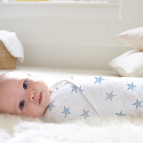 g3101b 3 aden muslin swaddles dapper blue