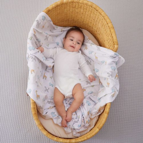 newborn comfort knit swaddle jungle jammin ASWK10007 5