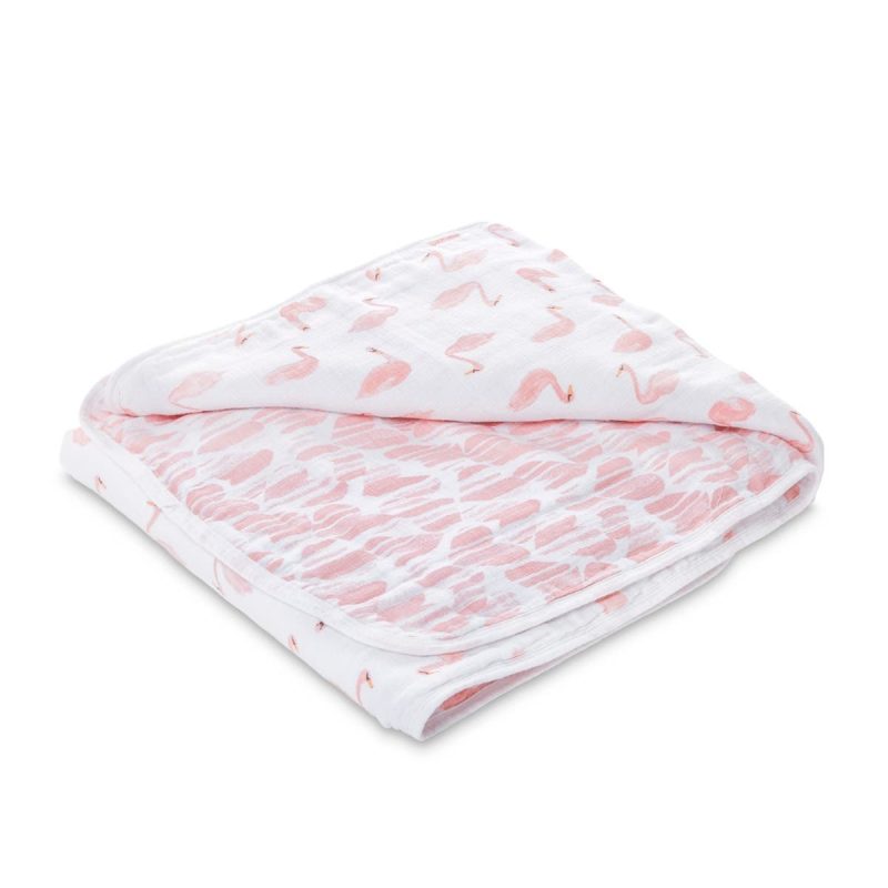 s3425 1 aden muslin blanket briar rose flamingo heart pink