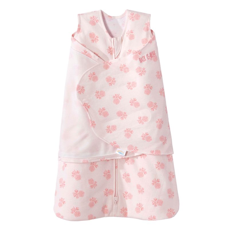 sleepsack swaddle cotton rose toss blush 4