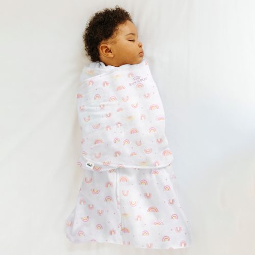 sleepsack swaddle cotton sunshine rainbows 3