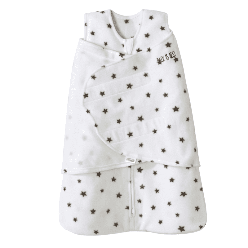 sleepsack swaddle micro fleece charcoal stars 4