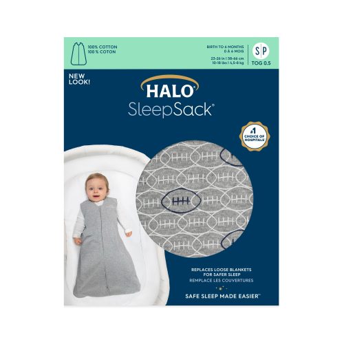 sleepsack wearable blanket cotton footballs 3