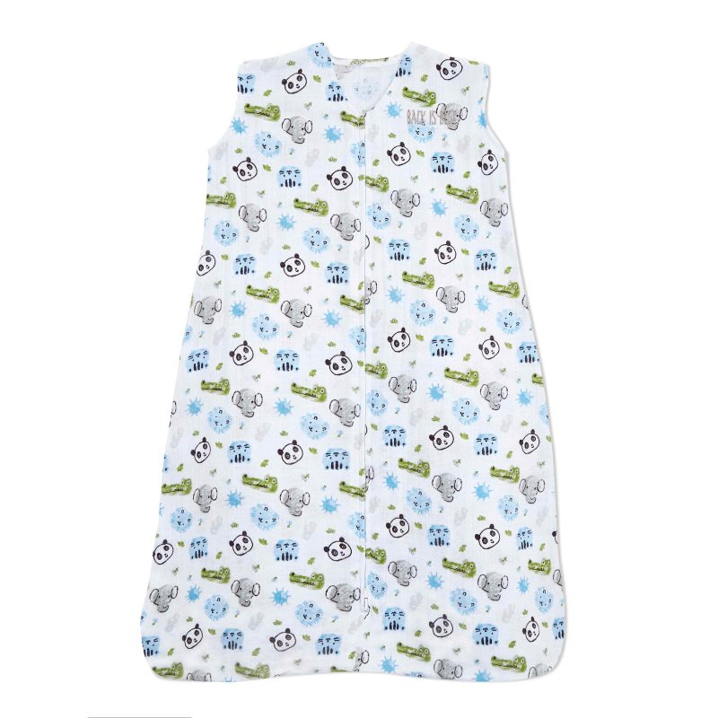 sleepsack wearable blanket cotton muslin animal faces 4442 4443 1