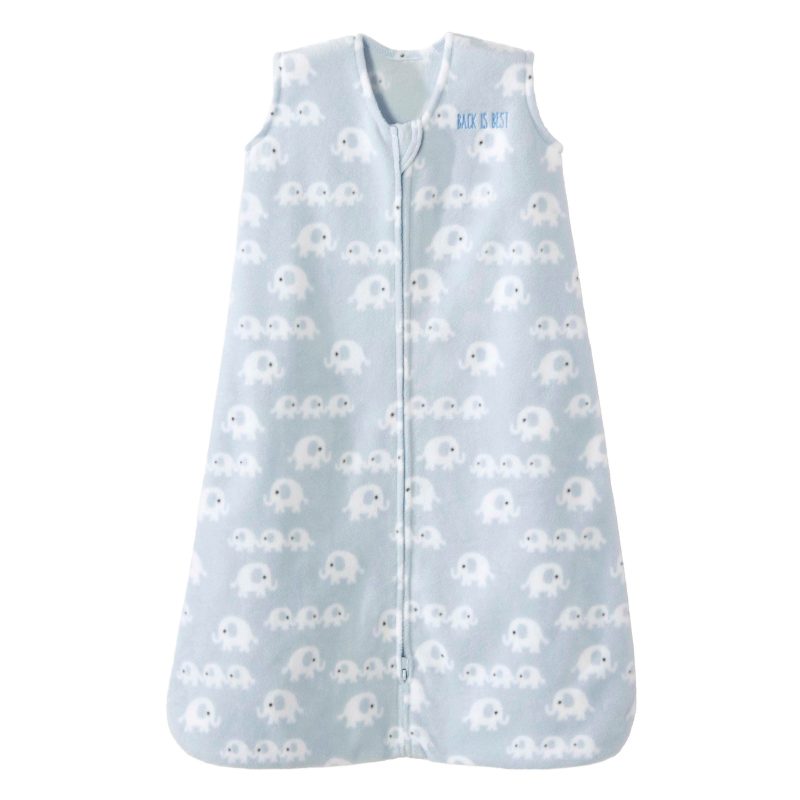 sleepsack wearable blanket micro fleece blue elephants 2